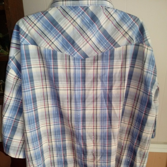 VTG Rustler Wrangler Western Shirt Pearl Button - Picture 2 of 8